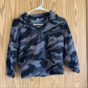 Black and grey camo quarter zip